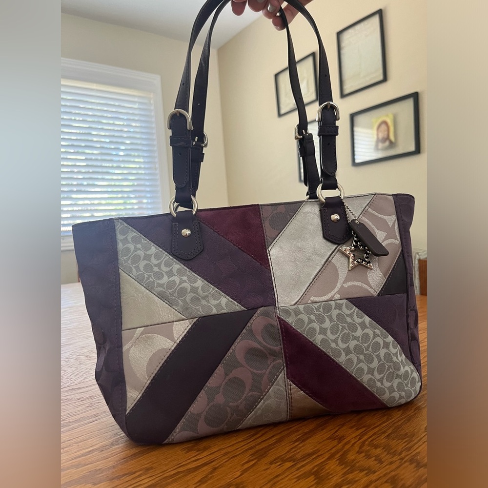COACH patchwork double strap bag